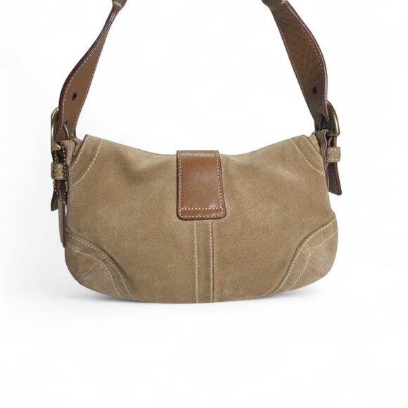 Vintage COACH Y2K Soho Suede Shoulder Bag in tan - Picture 12 of 15